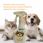 Anti-bacterial pet deodorant spray for dogs and cats – safe odor eliminator