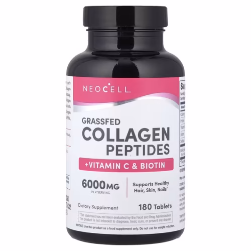 NeoCell, Grassfed Collagen Peptides + Vitamin C & Biotin, 180 Tablets